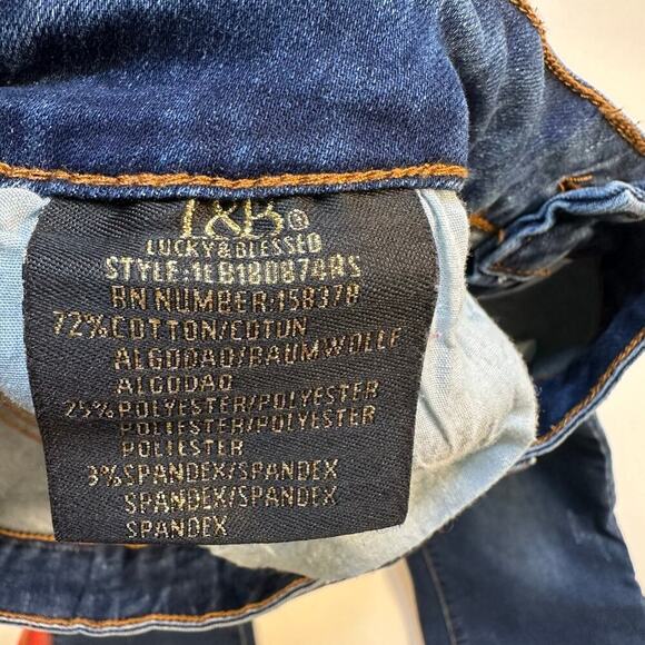 Lucky & Blessed Western Bell Bottom Flare Leg Jeans with Serape Insets Size 10 - Picture 7 of 7